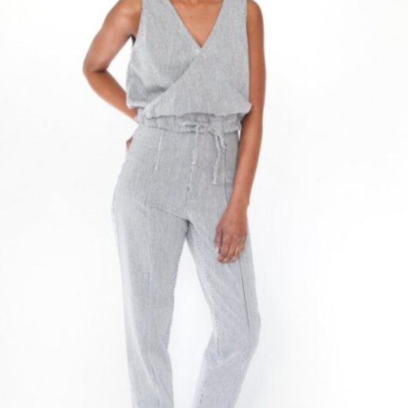 Esby Apparel Mercy Cigarette Pant Indigo Stripe 8 - Picture 4 of 6